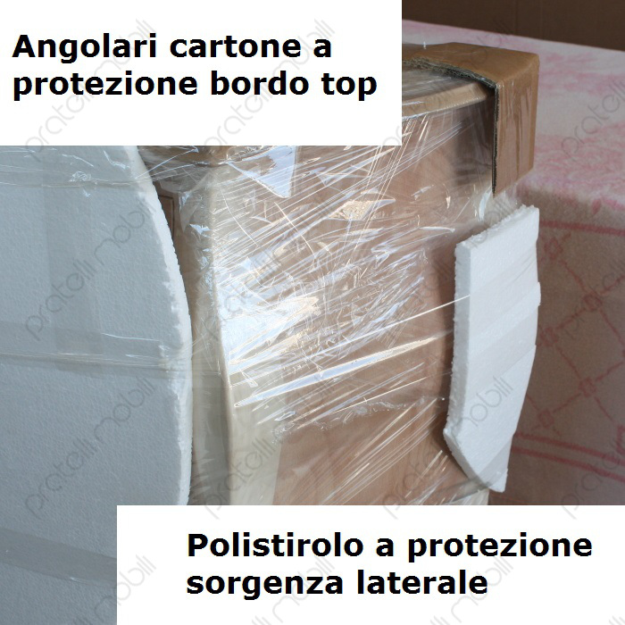 comò bombato grezzo imballaggio 